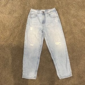 zara kids light blue mom fit jeans size 9